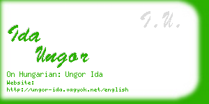 ida ungor business card